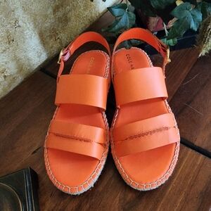Brand New-Cole Haan Vibrant Orange Sandals!!🧡🧡🧡🧡